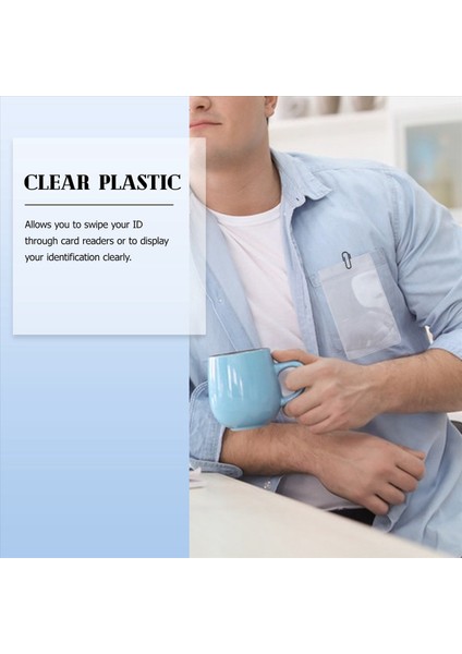 50 Adet Temiz Plastik Dikey Adı Etiket Rozeti Kimlik Kartı Tutucular (Yurt Dışından) fiyatları