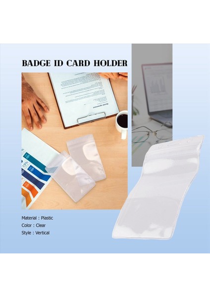 50 Adet Temiz Plastik Dikey Adı Etiket Rozeti Kimlik Kartı Tutucular (Yurt Dışından) indirimleri