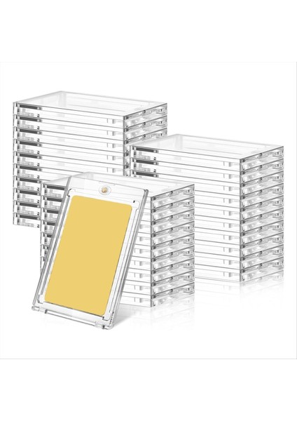 30 Adet 100 Pt Ticaret Kartları Için Manyetik Kart Tutucular Kalın Beyzbol Futbol Hokey Kartları Için Manyetik Kart Sahipleri (Yurt Dışından)