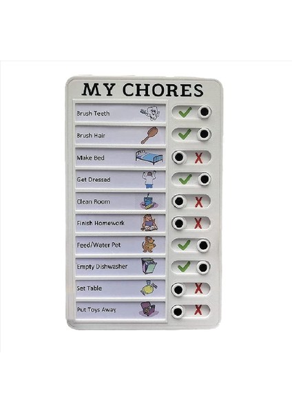 4x My Choar Checklist Memo Plastik Kart Çıkarılabilir ve Yeniden Kullanılabilir Yaratıcı Memo Kontrol Listesi Kontrol Öğeleri ve Form (Yurt Dışından) fiyatları