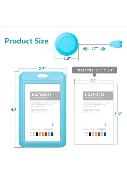 Geri Çekilebilir Rozet Tutucular Geri Çekilebilir Rozet Makarası Klipsli Sert Plastik Sürgülü Kimlik Rozeti Tutucu 3 Paket Açık Mavi (Yurt Dışından) fiyatları