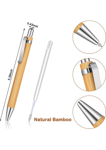 12 Adet Bambu Geri Çekilebilir Tükenebilir Kalem Siyah Mürekkep 1 mm Ofis Ürünleri Kalemler Bambu Tükenmez Kalem Ahşap Tükenmiş Kalemler (Yurt Dışından) fırsatları