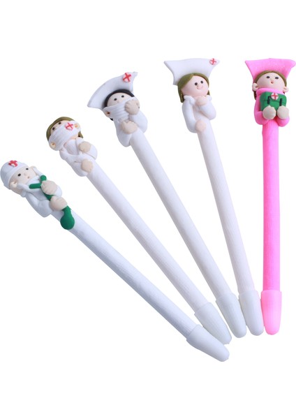 12PCS Karikatür Doktor Hemşire Tarzı Tükenmez Kalemler Hemşire Si Okul Için Noel Si Aile Ofisi Hastane Çocukları (Yurt Dışından)