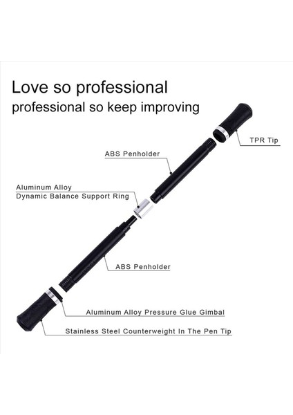 2x Parmak Kalemi Eğirme Kalemleri Mod Oyun Döndürme Kalemleri Uçan Eğirme Kalemi Ağırlıklı Top Parmak Döner Kalem C (Yurt Dışından) fırsatları