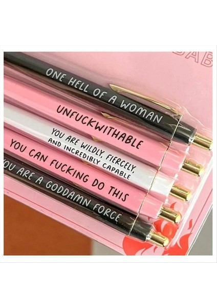 Motivasyonel Badass Kalem Seti 5pieces Komik Günlük Tükenmez Kalem Ofis Leri (Yurt Dışından) indirimleri