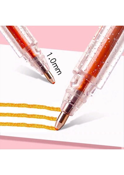 18PC Flash Jel Kalem Seti Renkli Jel Kalem Vurgulamayı Yazma Scrapbooking Boyama ve Tebrik Kartları Için Defter (Yurt Dışından) fiyatları