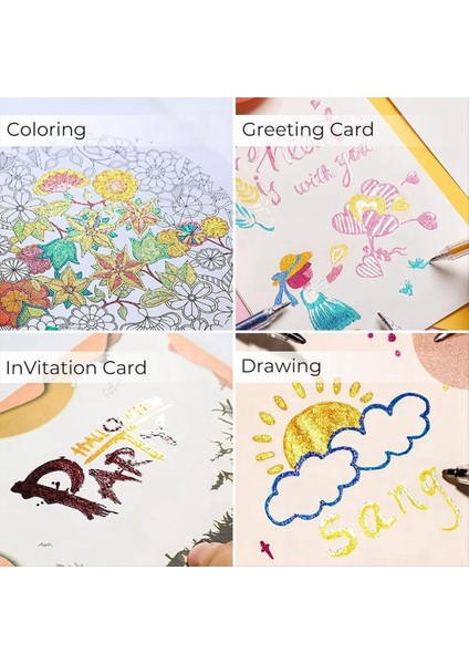 18PC Flash Jel Kalem Seti Renkli Jel Kalem Vurgulamayı Yazma Scrapbooking Boyama ve Tebrik Kartları Için Defter (Yurt Dışından) fırsatları