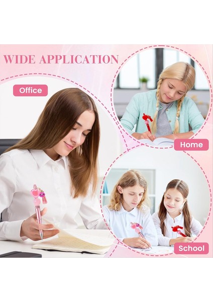 12 Adet Sevgililer Günü Boncuklu Kalemler Diy Kalem Yapma Kiti Sevgililer Günü Leri Okul Ofis Malzemeleri Için (Yurt Dışından) modelleri