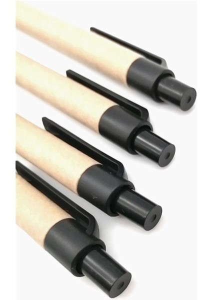 100 Pack Beyin Not Kalem Geri Çekilebilir Tazminat Kalemi Siyah Mürekkep Tıklama Kalemleri Geri Dönüşümlü Kraft Kağıt Kalemler Ofis Okulu Tedarik (Yurt Dışından) fırsatları