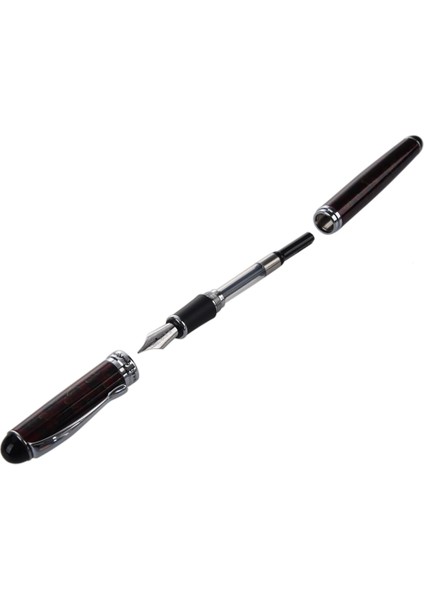 Jinhao X750 Derin Kırmızı Kalem Orta Ince Nib Mürekkep Çeşmesi Kalem Ofis Işletme &amp 8802 Odunlu Orta Nib Çeşme Kalemi Kırmızı+Siyah (Yurt Dışından) indirimleri