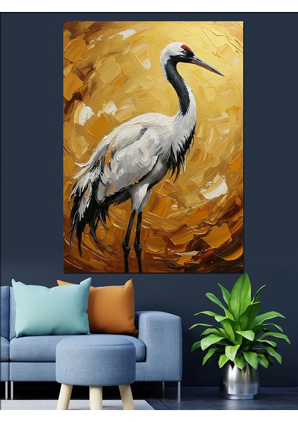 Pastel Renkler Turna Kuşu Sahil Dekoratif Kanvas - Mdf Ahşap Tablo fiyatları