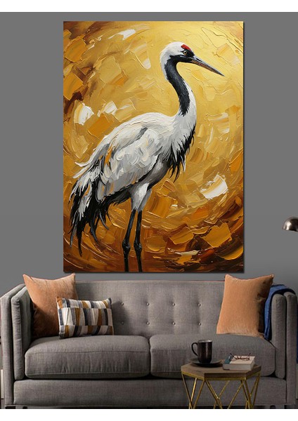 Pastel Renkler Turna Kuşu Sahil Dekoratif Kanvas - Mdf Ahşap Tablo fırsatları