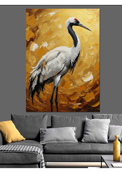 Pastel Renkler Turna Kuşu Sahil Dekoratif Kanvas - Mdf Ahşap Tablo indirimleri