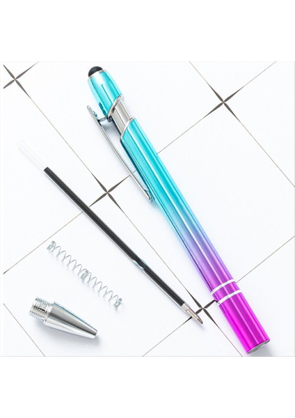 50PCS Gradyan Metal Beyaz Kalemleri Kırtasiye Ofis Okulu Malzemeleri Yazmak Için Dokunmatik Top Kalem B (Yurt Dışından) modelleri