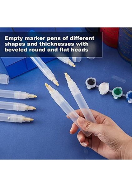 24 Paket 6 mm 3 mm Boş Doldurabilen Boş Boya Rötuş Yukarı Kalem Işaretleri Yuvarlak Eğik Baş Boya Işaretçisi Kalemler Akrilik Boya Kalemleri (Yurt Dışından) modelleri