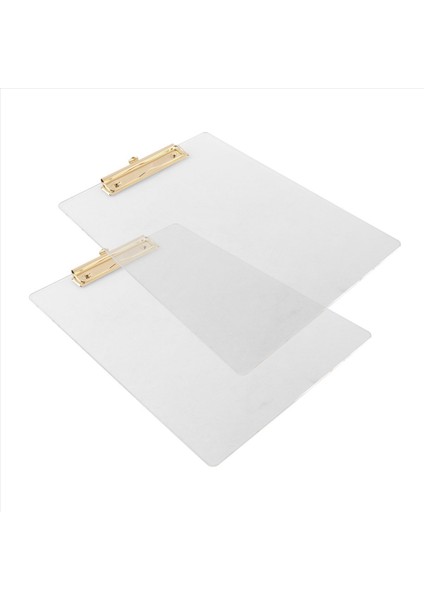 2 Paket Altın Klipli Açık Akrilik Pano 8 8X12 2 A4 Harf Boyutu Okul ve Ev Malzemeleri Ofis Malzemeleri (Yurt Dışından) fiyatları
