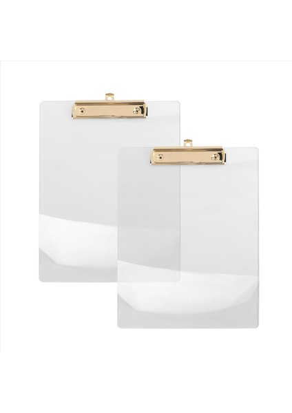 2 Paket Altın Klipli Açık Akrilik Pano 8 8X12 2 A4 Harf Boyutu Okul ve Ev Malzemeleri Ofis Malzemeleri (Yurt Dışından) modelleri