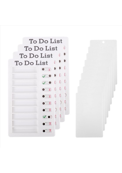 4 Pcs Yapılacak Memo Kartını Çıkarılabilir Mesaj Panosu Plastik Rv Kontrol Listesi Kişisel Program Kurulu 8 Kartlı (Yurt Dışından)