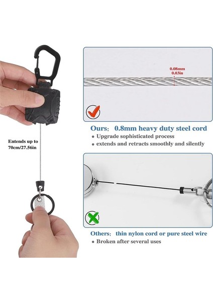 3 Pack Dikey 2 Kart Rozet Tutucu ve Ağır Hizmet Geri Çekilebilir Anahtarlık Rozeti Makarası Sert Plastik Kimlik Rozeti Tutucuları (Yurt Dışından) fiyatları