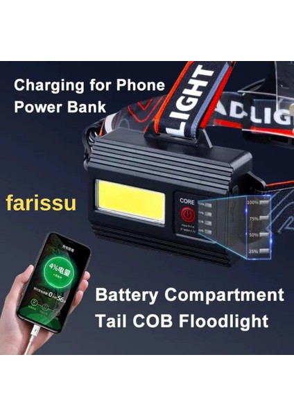 Alaska Profesyonel 30W Lazer LED Şarjlı Kafa Lambası | 1 Km Menzil | Zoom + Powerbank Özellikli fiyatları