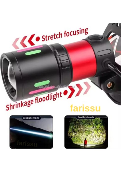 Alaska Profesyonel 30W Lazer LED Şarjlı Kafa Lambası | 1 Km Menzil | Zoom + Powerbank Özellikli modelleri