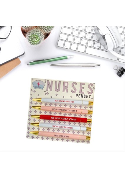 5pcs Hemşireler Ruh Hali Kelime ile Kalem Çok Fonksiyonlu Taşınabilir Komik Hemşireler Seyir Kalem Seti Hemşireler Günlük Kullanım Kalem Yazan Hemşireler (Yurt Dışından) indirimleri