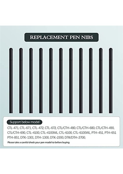 20PCS Değiştirme Standart Kalem Nibs Siyah Yedek Dolunma Kalem Nibs Bambu CTL471 CTL671 CTL672 CTH480 (Yurt Dışından) fiyatları