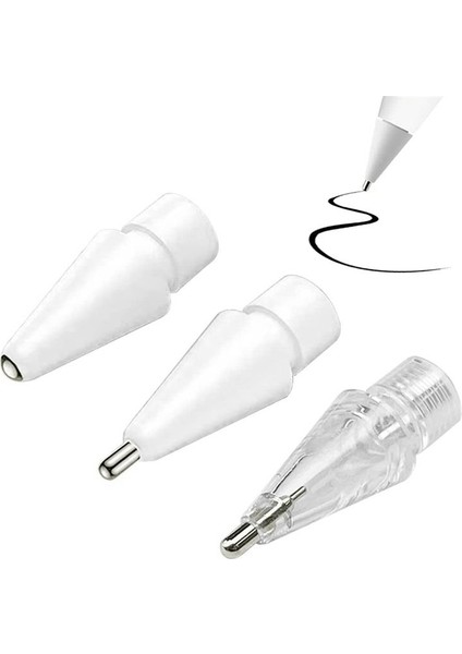3 Paket Kalem Ipuçları Apple Pencil Için 3 Stil Yok Yok Out Out Out Out Fine Noktası Kalıcı Kontrol Uyumlu Apple Kalem Ipucu (Yurt Dışından)