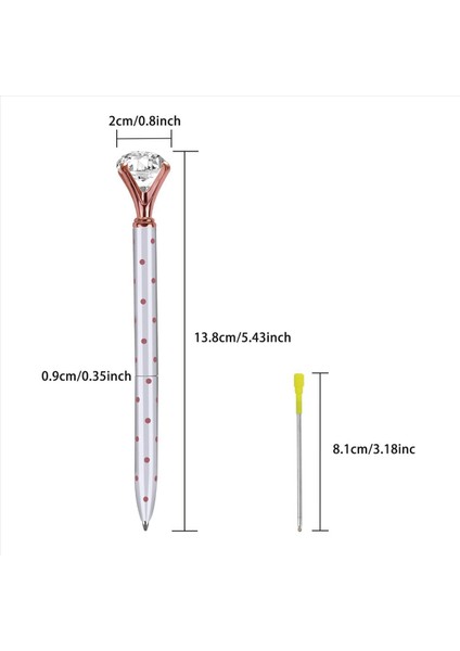 20 Adet Büyük Kristal Elmas Tükenmez Kalem Metal Tükenmez Kalem Ofis Malzemeleri 20 Tükenmez Kalem Doldurma Siyah Mürekkep (Yurt Dışından) fırsatları