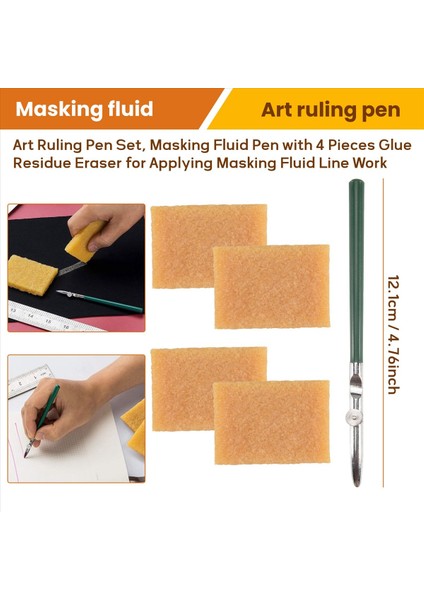 Sanat Karar Kalemi Seti Maskeleme Sıvısı Hattı Işini Uygulamak Için 4 Adet Tutkal Kalıntısı ile Maskelenen Sıvı Kalemi (Yurt Dışından) fırsatları