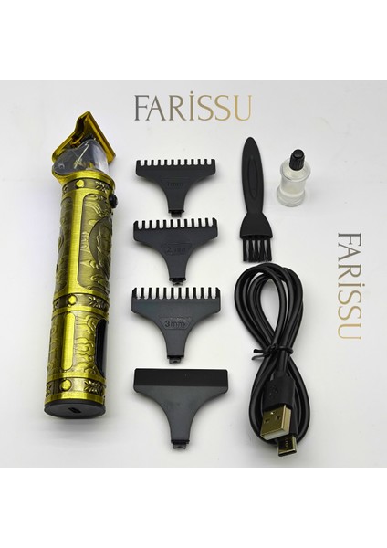 Dearling RF-1863 Antika Tasarım Profesyonel Kablosuz Saç Sakal Traş Makinesi fırsatları