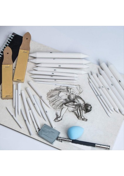 33 Pcs Karıştırma Kütükleri ve Haksız Fiiller Set Sanat Karıştırıcıları Çizim Zımpara Kağıdı Kalemle Kalemle Uzatma Aracı (Yurt Dışından) fiyatları