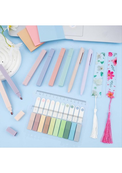 20PCS Incil Çalışma Malzemeleri Dergi Kiti Estetik Pastelhights Pens Sekmeleri Kadınlar Için Yer Ihmleri Genç Okul Aksesuar (Yurt Dışından) fiyatları