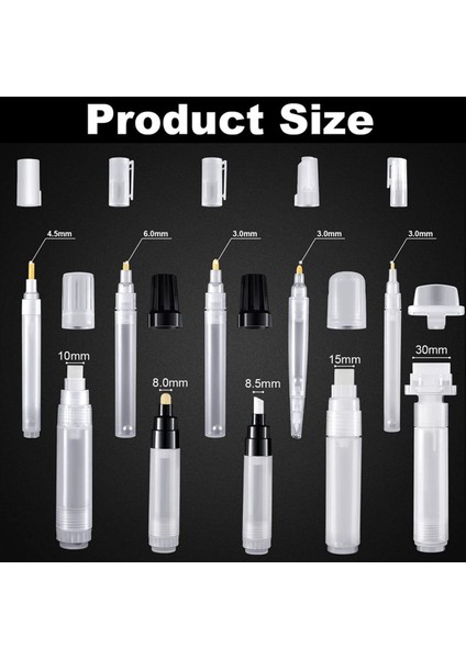 20 Adet Yeniden Doldurulabilir Boya Kalemleri Boş Kalem Çubuk Işaretleyicileri Yeniden Doldurulabilir Boş Akrilik Boya Işaretleyici Sanat Malzemeleri Için (Yurt Dışından) indirimleri