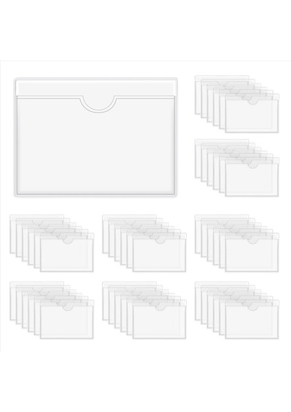 600PCS Kendinden Yapışkanlı Etiket Tutucu Kart Cepleri Etiket Tutucu Kütüphane Kart Sahipleri Endeks Kartları Için Top Açık (Yurt Dışından)