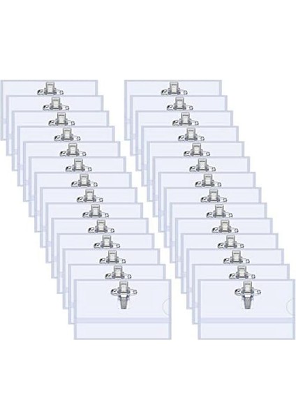 100PCS Pim Stili Klips Yatay Ad Rozeti Tutucular (Yurt Dışından)