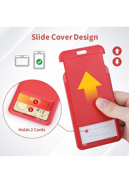 Geri Çekilebilir Rozet Tutucular Geri Çekilebilir Rozet Makarası Klipsli Sert Plastik Sürgülü Kimlik Rozeti Tutucu 3 Paket Kırmızı (Yurt Dışından) modelleri