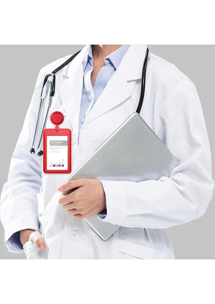 Geri Çekilebilir Rozet Tutucular Geri Çekilebilir Rozet Makarası Klipsli Sert Plastik Sürgülü Kimlik Rozeti Tutucu 3 Paket Kırmızı (Yurt Dışından) fırsatları