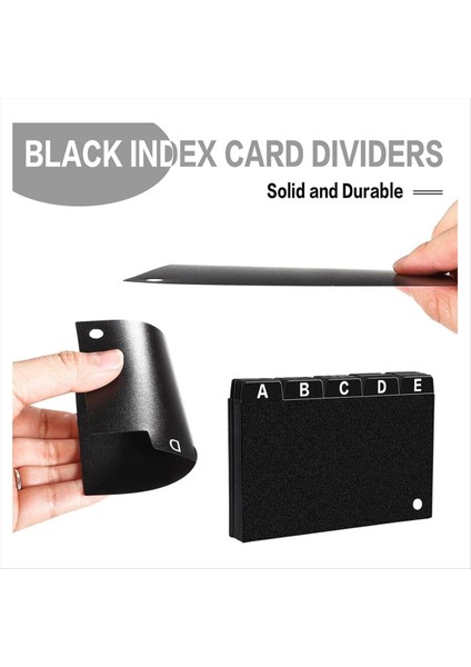 62 Parça Siyah Dizin Kartı Bölücüler 3x5 Alfabetik Sekme Dizin Kartı Çanıkları Halka Dizin Kartı Organizatör (Yurt Dışından) fiyatları