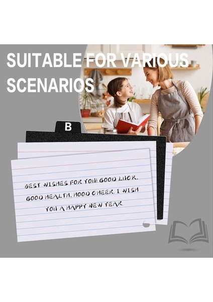 62 Parça Siyah Dizin Kartı Bölücüler 3x5 Alfabetik Sekme Dizin Kartı Çanıkları Halka Dizin Kartı Organizatör (Yurt Dışından) indirimleri