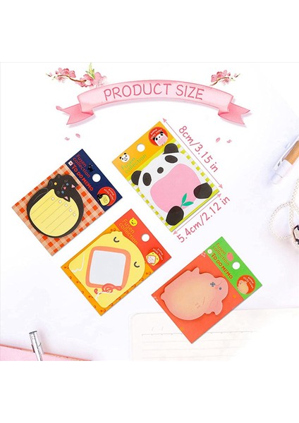 Sevimli Yapışkan Notlar 640 Safa (32 Parça) Mini Hayvan Yapışkan Notlar Set Komik Kendinden Yapışkan Memo Pad Renkli (Yurt Dışından) indirimleri