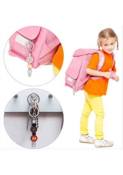 Beadable Pen Beadable Keychain Çubukları Yeniden Yerleştirilebilir Koruma Çantası ve Teşekkürler Kartlar Set Craft Pen Yapan Kit Si (Yurt Dışından) indirimleri