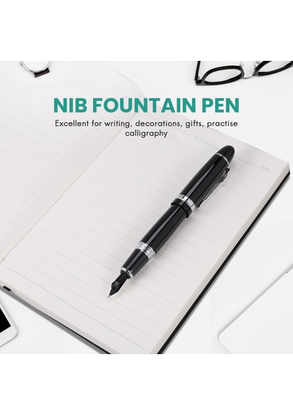 159 Siyah ve Gümüş M Nib Çeşme Kalemi Kalın Süslemeleri Abd (Yurt Dışından) fırsatları