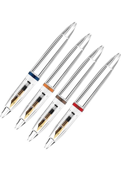 2 Adet 0 5mm Nib Çeşme Kalemi Gözlü Kapasiteli Şeffaf Kalemler Ofis Okul Malzemeleri Gri ve Kırmızı (Yurt Dışından) fiyatları