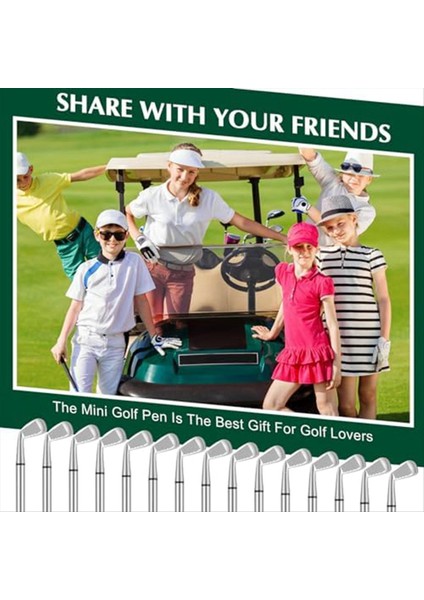 200PCS Golf Beyaz Pens Dekoratif Golf Kulübü Kalemleri Ofis Meslektaşları Ofis Kırtasiye Malzemeleri Siyah+Gümüş (Yurt Dışından) fiyatları