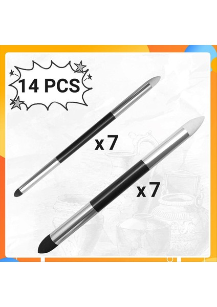 14 Adet Harmanlama Sünger Kalemi Çift Başlı Yeniden Kullanılabilir Eskiz Ovma Kalem Yıkanabilir Eskiz Sürtünme Sünger Fırça Sanat Eskiz Kalemleri (Yurt Dışından) indirimleri