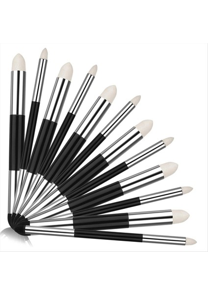 12 Pcs Sanatçı Sünger Kalem Karıştırma Çift Başlı Yıkanabilir Sürtünme Sünger Fırçası Çift Uç Eskiz Silin Kalem (Yurt Dışından)