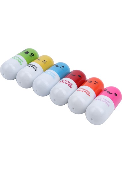 24PCS Vitamin Hap Beyaz Kalemi Yenilik Geri Gülen Yüzü ile Geri Çekilebilir Top Kalem Sevimli Karikatür Duygu (Yurt Dışından) indirimleri