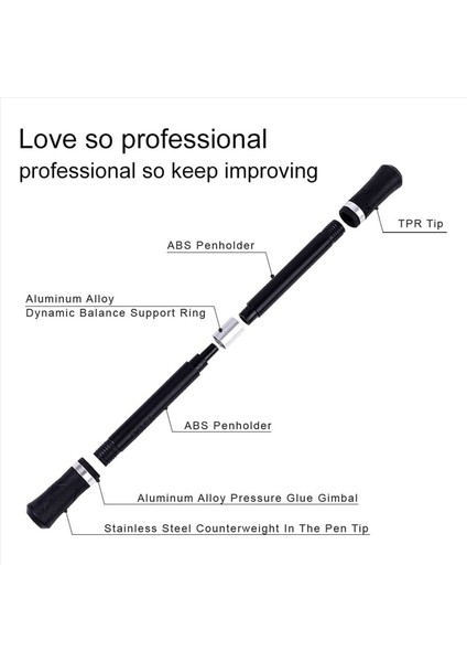 3x Parmak Kalemi Eğirme Kalemleri Mod Oyun Döndürme Kalemleri Uçan Eğirme Kalemi Ağırlıklı Top Parmak Döner Kalem D (Yurt Dışından) fırsatları