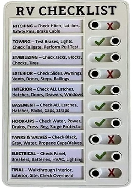 2x Rv Kontrol Listesi Memo Plastik Kart Çıkarılabilir ve Yeniden Kullanılabilir Yaratıcı Memo Kontrol Listesi Kontrol Öğeleri ve Form (Yurt Dışından) fiyatları